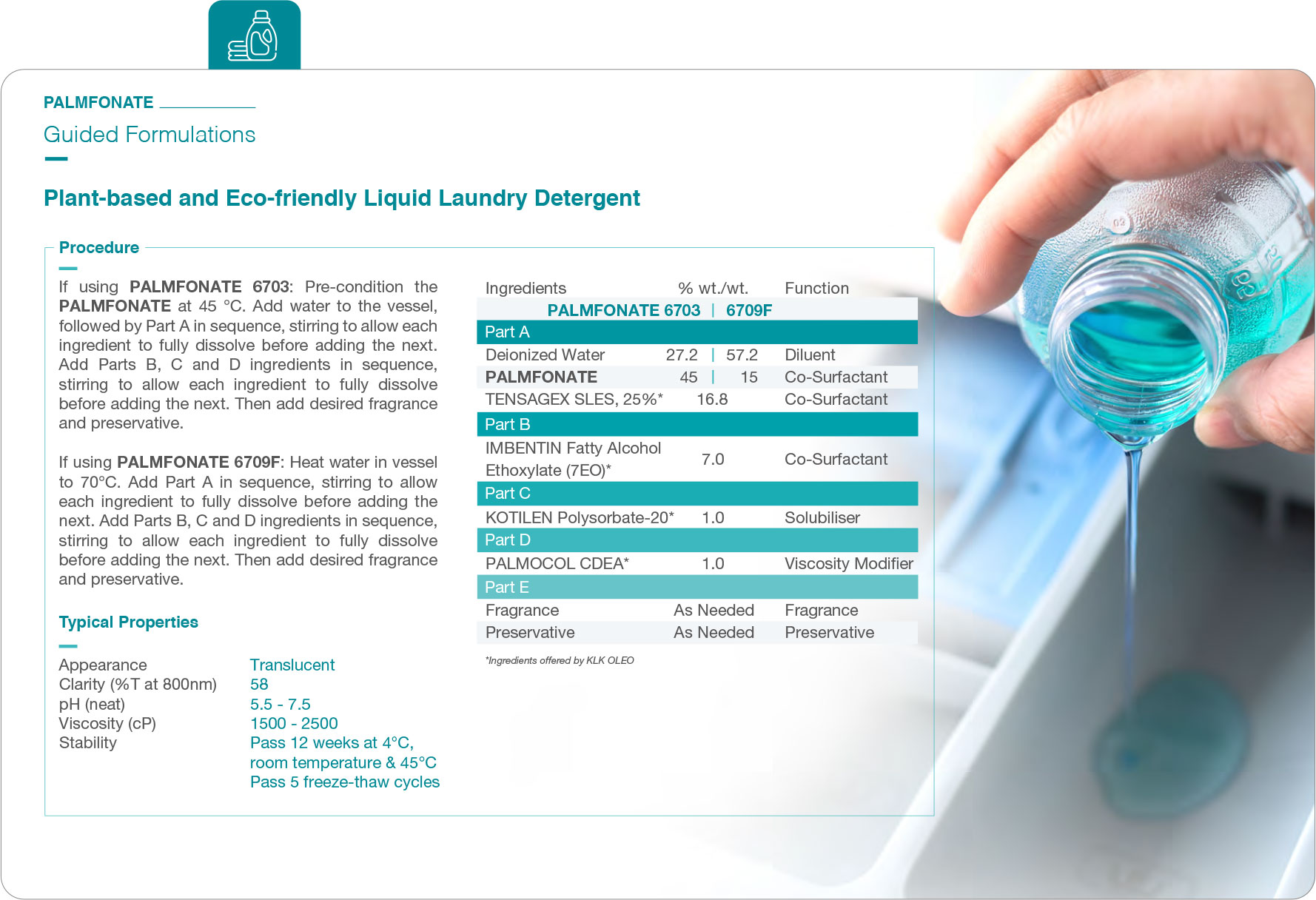 KLK Formulation Plant Based Detergent