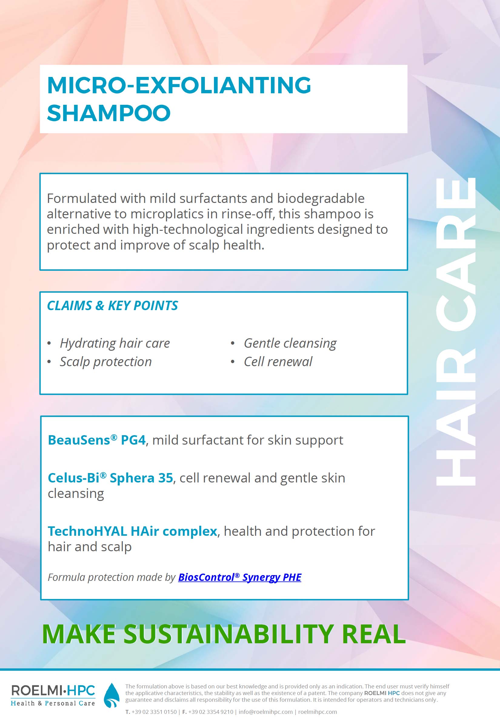 Roelmi Formulation Micro-Exfoliating Shampoo